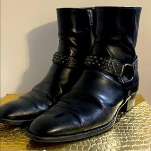 Saint Laurent Wyatt 40 Harness Boots